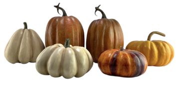MIXED SELECTION OF MODERN SHOP DISPLAY PUMPKINS