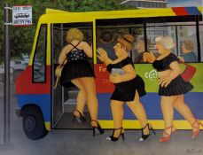 BERLY COOK (1926-2008) - BUS STOP - PRINT ON PAPER