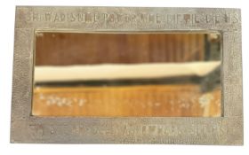 COPPER SCOTTISH SCHOOL ARTS AND CRAFT MIRROR - R BURNS POEM