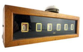 LATE 19TH / EARLY 20TH CENTURY GENTS OF LEICESTER SERVANTS/BUTLERS WALL BELL BOX