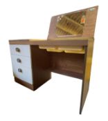MID CENTURY BRITISH MODERN DESIGN TWO-TONE DRESSING TABLE / DESK