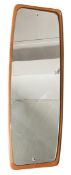 MID 20TH CENTURY TEAK FRAMED HANGING MIRROR