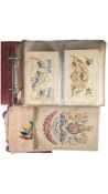 EARLY 20TH CENTURY EMBROIDERED POSTCARDS