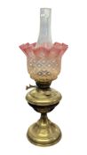 19TH CENTURY VICTORIAN BRASS OIL LAMP