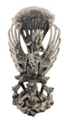 20TH CENTURY VINTAGE BALINESE HAND CARVED WOODEN DEITY SCULPTURE