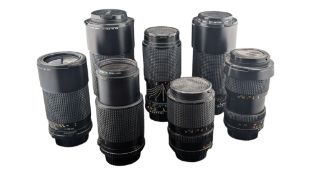 MINOLTA, JAPAN - SEVEN VINTAGE MD MOUNT LENSES