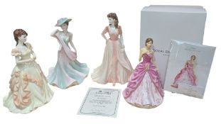 COLLECTION COALPORT & ROYAL ALBERT PORCELAIN LADY FIGURINES