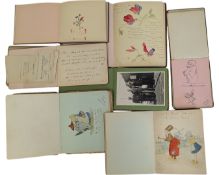 COLLECTION OF EARLY 20TH CENTURY WRITTEN FRIENDSHIP ALBUMS, SKETCHBOOKS ETC