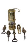 COLLECTION OF 19TH CENTURY & LATER BRASS ITEMS