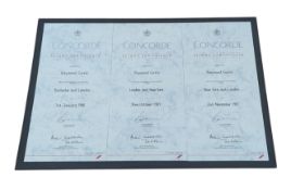 CONCORDE INTEREST - FLIGHT CERTIFICATES