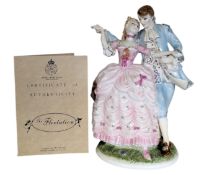 ROYAL WORCESTER - 1996 BONE CHINA LIMITED EDITION THE FLIRTATION FIGURE