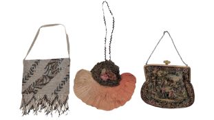 THREE EARLY 20TH CENTURY & LATER EVENING BAGS