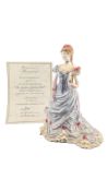 ROYAL WORCESTER - 1996 LIMITED EDITION BONE CHINA GOLDEN JUBILEE BALL FIGURE