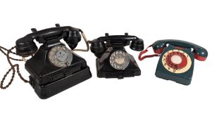 THREE VINTAGE 20TH CENTURY ROTARY TELEPHONES