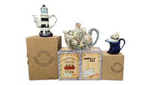 CARDEW DESIGN - THREE BOXED CONTEMPORARY NOVELTY TEAPOTS