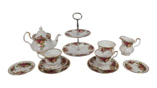 ROYAL ALBERT - OLD COUNTRY ROSES - LATE 20TH CENTURY CHINA PART TEA SERVICE