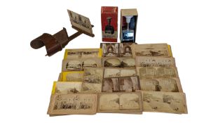 LATE VICTORIAN 19TH CENTURY STEREOSCOPIC VIEWER WITH CARDS