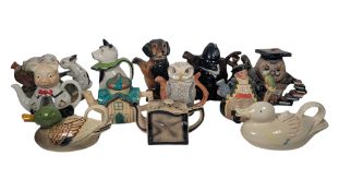 COLLECTION OF 20TH CENTURY VINTAGE STAFFORDSHIRE NOVELTY TEAPOTS