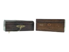TWO 19TH CENTURY WALNUT BOXES / CHESTS