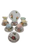 PARAGON - 1959 HARRY WHEATCROFT SIX WORLD FAMOUS ROSES CHINA TEA SET
