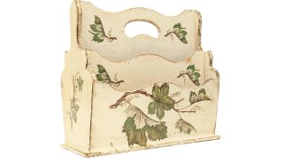 19TH CENTURY VICTORIAN FOLK ART HAND PAINTED LETTER HOLDER