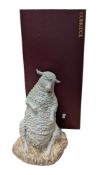 ROBERT TABBANOR FOR COBRIDGE STONEWARE - CONTEMPORARY SLEEPER SHEEP FIGURE