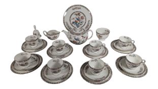 WEDGWOOD - LATE 20TH CENTURY BONE CHINA KUTANI CRANE TEA SERVICE