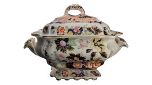 MASONS - 19TH CENTURY IRONSTONE CHINA MANDARIN PATTERNED LIDDED TUREEN