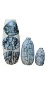 CARN POTTERY - THREE LATE 20TH CENTURY CORNISH STUDIO VASES