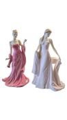 COALPORT - TWO LATE 20TH CENTURY LIMITED EDITION BONE CHINA LADY FIGURES