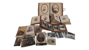 THREE LATE 19TH CENTURY VICTORIAN CARTE DE VISITE ALBUMS & PHOTOGRAPH ALBUM