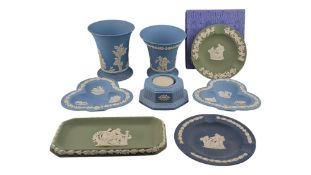 WEDGWOOD - COLLECTION OF 20TH CENTURY JASPERWARE PIECES