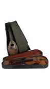 20TH CENTURY VINTAGE BOWL BACK MANDOLIN WITH A CASED VIOLIN