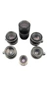 CARL ZEISS, GERMANY - SIX VINTAGE 20TH CENTURY CAMERA LENSES