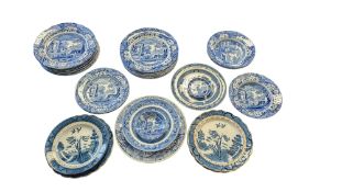 COLLECTION OF 20TH CENTURY SPODE ITALIAN PLATES & OTHERS