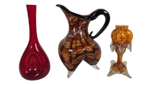 COLLECTION OF THREE 20TH CENTURY PIECES OF STUDIO GLASS