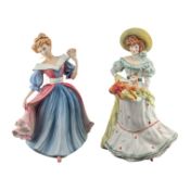 ROYAL DOULTON - TWO 1990S PORCELAIN LADY FIGURES