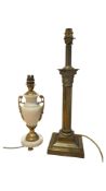 TWO 19TH CENTURY BRASS LAMPS