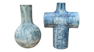 JOHN BEUSMANS FOR CARN POTTERY - TWO LATE 20TH CENTURY STUDIO VASES