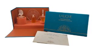LALIQUE - 1990S LES INTROUVABLES THE ULTIMATE COLLECTION PERFUME BOTTLE TRIO SET