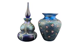 OKRA - TWO LATE 20TH CENTURY STUDIO GLASS PIECES