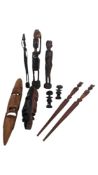 COLLECTION OF 20TH CENTURY VINTAGE AFRICAN TRIBAL MASKS & STATUES