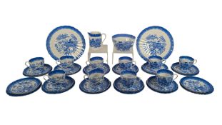 19TH CENTURY VICTORIAN CHINA WILLOW MANDARIN TEA SERVICE