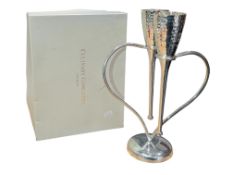 CULINARY CONCEPTS - 21ST CENTURY BOXED SILVER PLATED WINE GLASSES WITH HOLDER