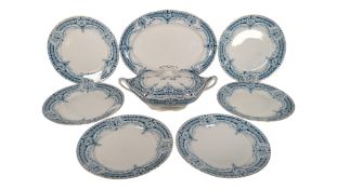 EARLY 20TH CENTURY TR & CO ETON PATTERNED IRONSTONE PART DINNER SERVICE