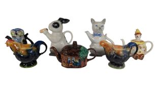 TONY WOOD - COLLECTION OF LATE 20TH CENTURY STAFFORDSHIRE CERAMIC NOVELTY TEAPOTS