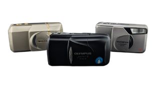 OLYMPUS, JAPAN - MJU II ZOOM 80 COMPACT CAMERA & TWO OTHERS