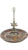 19TH CENTURY VICTORIAN WHALE RISE & FALL OIL LAMP