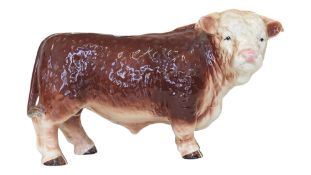 MELBA WARE - A VINTAGE BUTCHER'S SHOP WINDOW DISPLAY HIGHLAND COW / BULL