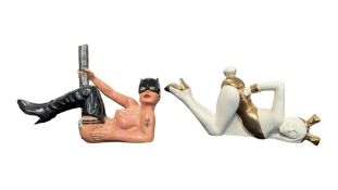 GARY SEYMOUR - TWO CONTEMPORARY LIMITED EDITION EROTIC NOVELTY TEAPOTS